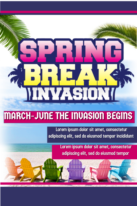 Spring Break Template | PosterMyWall