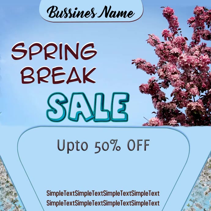 spring break sale 50% off video Template | PosterMyWall