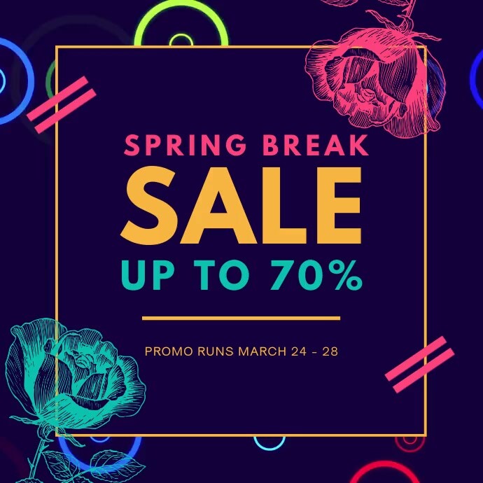 Spring Break Sale Advert Template | PosterMyWall
