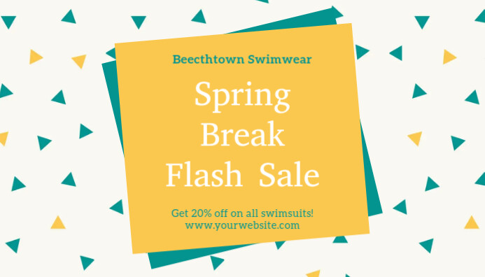 Spring Break Sale Business Card Template | PosterMyWall