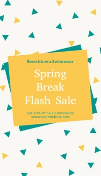 Spring Break Sale Business Card Carte de visite template