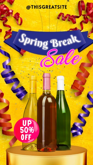 Spring Break Sale เรื่องราวบน Instagram template