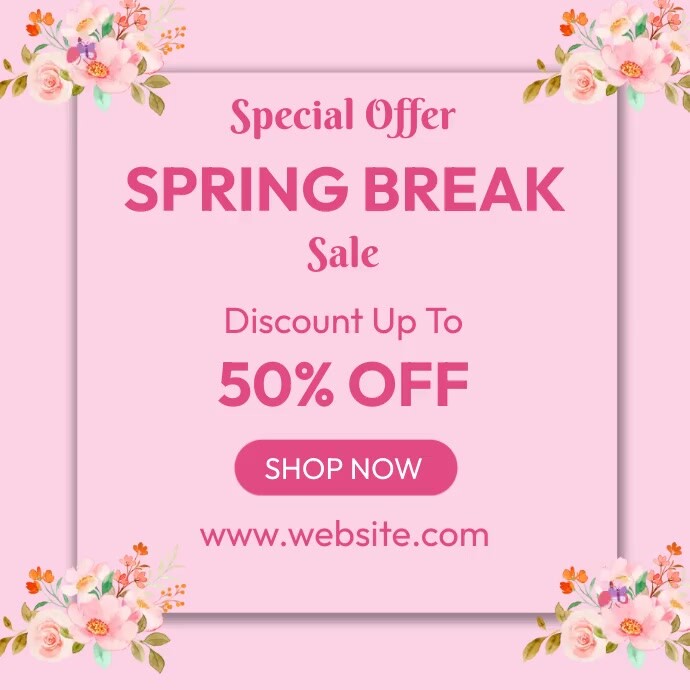 Spring Break Sale Template | PosterMyWall