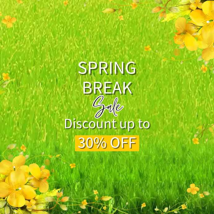 Spring Break Sale flyer template เทมเพลต | PosterMyWall