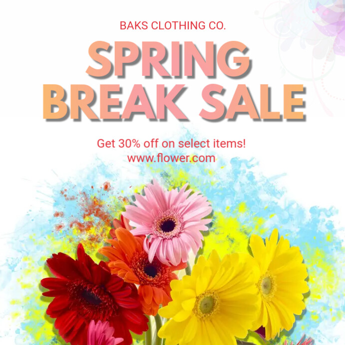 Spring Break Sale Instagram Post Template | PosterMyWall