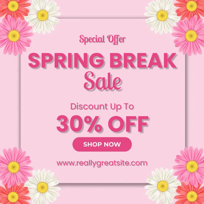 Spring Break Sale Instagram Post Template | PosterMyWall