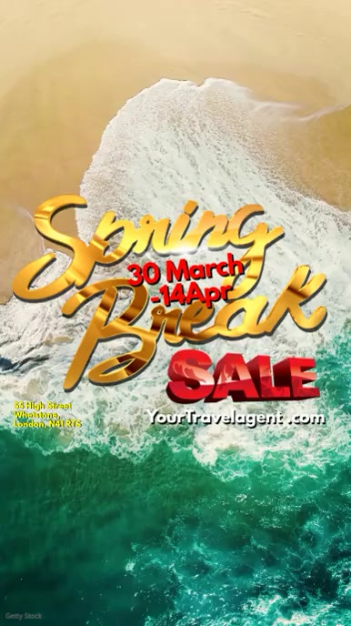 Spring Break Sale Video Template | PosterMyWall