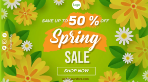 Spring Break Sales Digitalt display (16:9) template