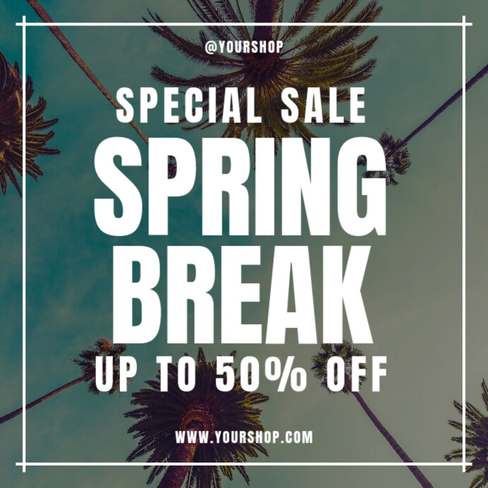 Spring Break Special Offers Instagram Post Template | PosterMyWall
