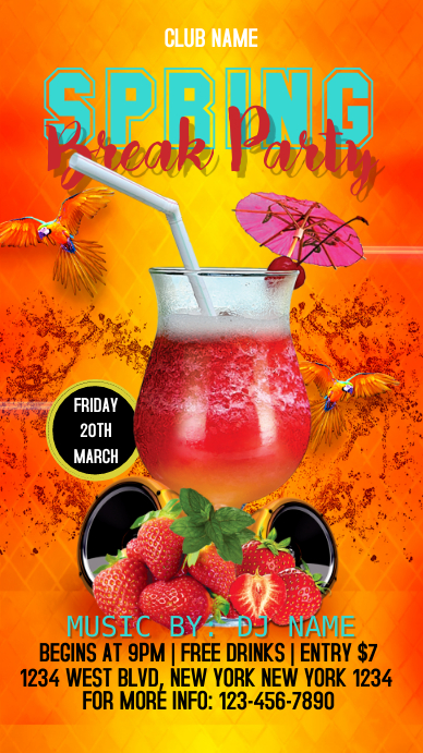 Copy of Spring Break Story | PosterMyWall