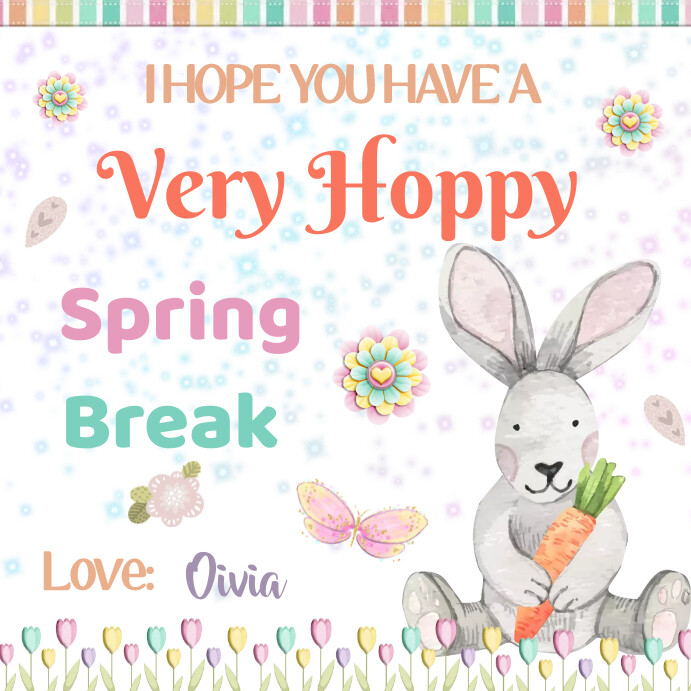 Spring Break Teacher Postcard to Students Pri Template | PosterMyWall