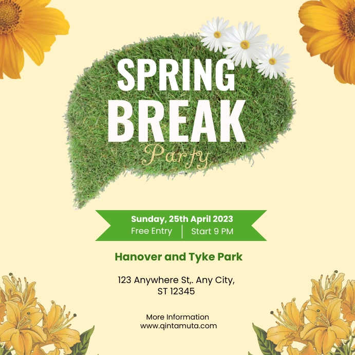 Modèle spring break template | PosterMyWall