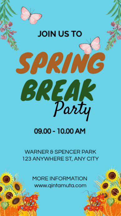 spring break template | PosterMyWall