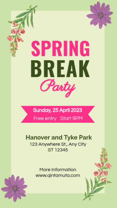 spring break template | PosterMyWall
