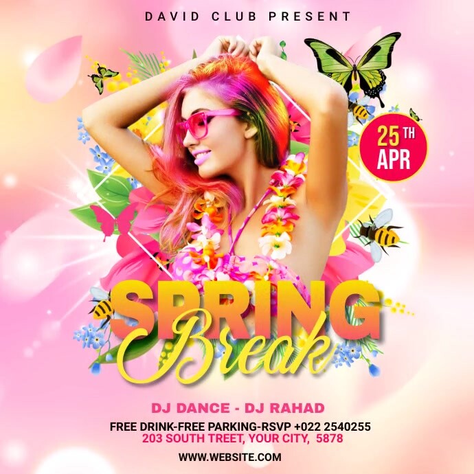 Spring Break Template For Instagram | PosterMyWall