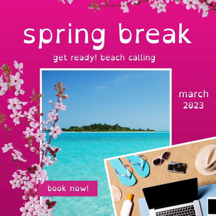 Spring Break Templates Instagram Post