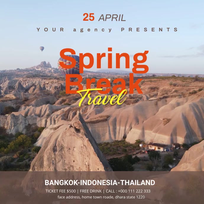 Copy of Spring Break Travel | PosterMyWall