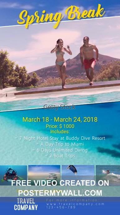 Spring Break Travel Video Template