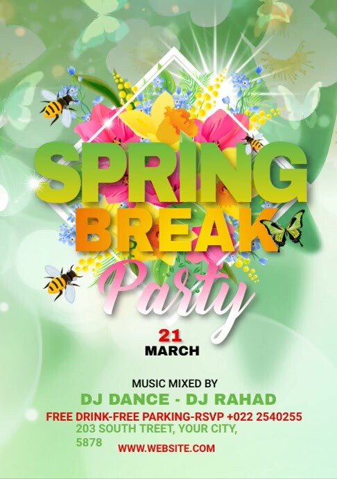 Spring Break Video Ads Template | PosterMyWall