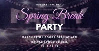 Spring break video Facebook Event Cover template