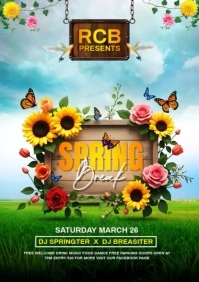 Spring break video template A4