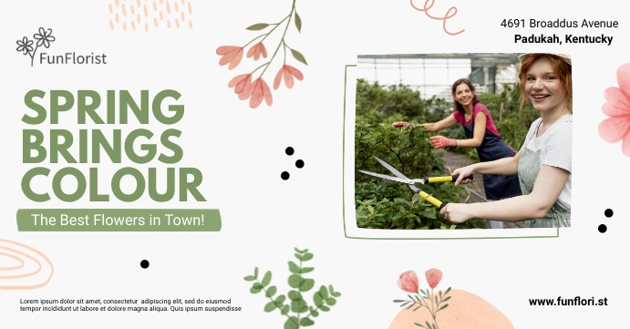 Copy of Spring Brings Colour Flower AD | PosterMyWall
