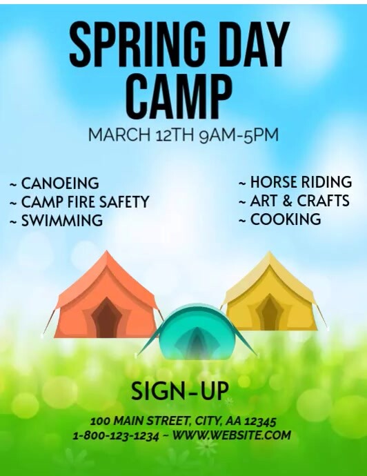 Spring Camp Able Spring Camp Event Template | PosterMyWall