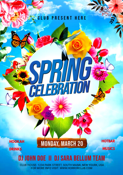 SPRING CELEBRATION A3 template