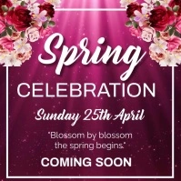 spring celebration flyers Instagram-bericht template