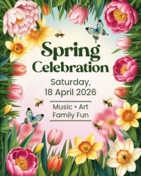 Spring Celebration Instagram Portrait Template