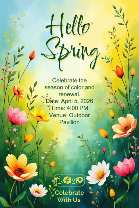 Spring Spectacular Poster Copy of Spring Celebration Poster Template | PosterMyWall
