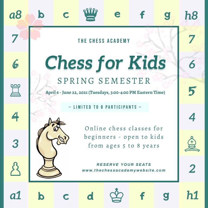 Spring Chess Spring Chess Classes Template | PosterMyWall
