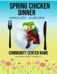 Spring Potluck Dinner Template | PosterMyWall