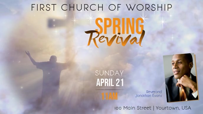 Spring Church Revival Event Display video Template | PosterMyWall
