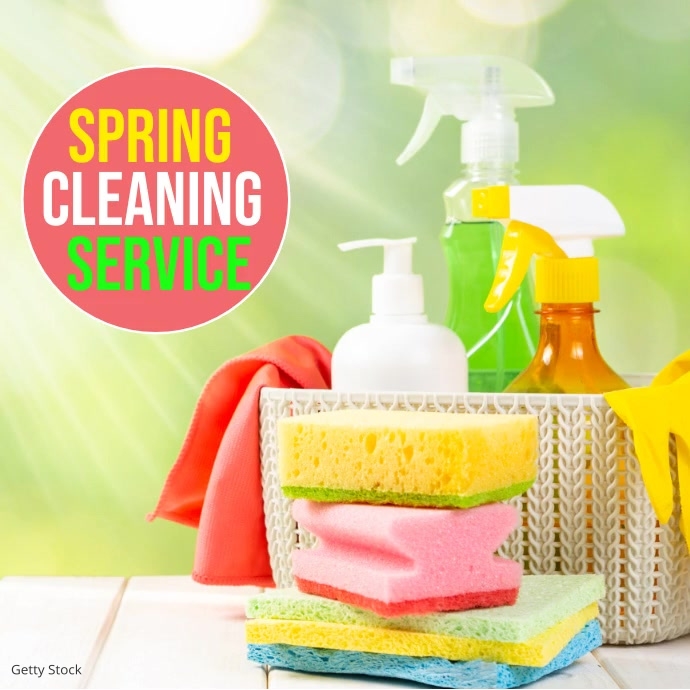 spring cleaning, cleaning service Instagram Plasing template