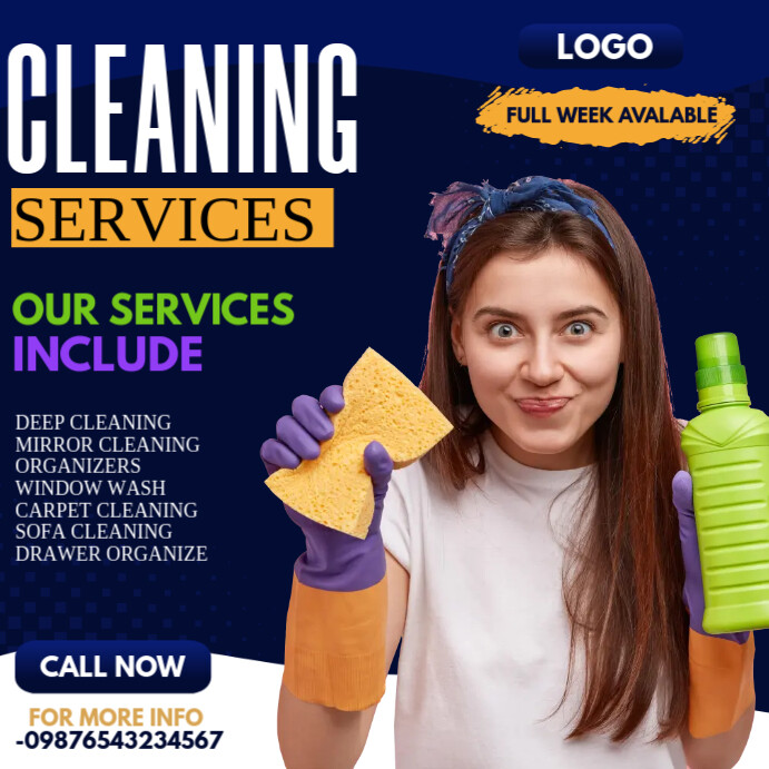 spring cleaning,cleaning services Quadrato (1:1) template