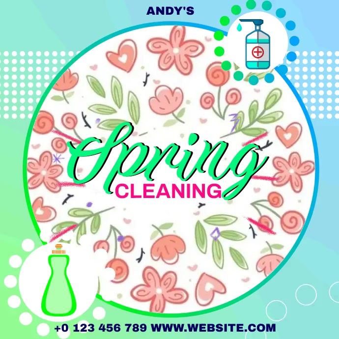 Spring Clean Advert Plantilla de Anuncio de Limpieza de Primavera de | PosterMyWall
