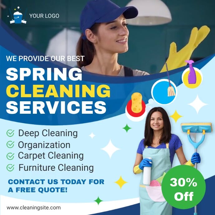 Spring Clean Advert Spring cleaning advertisement Template | PosterMyWall