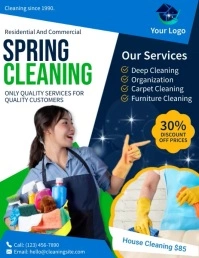 Spring cleaning advertisement flyer template