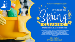 SPRING CLEANING COMPANY AD FLYER TEMPLATE Digital Display (16:9)