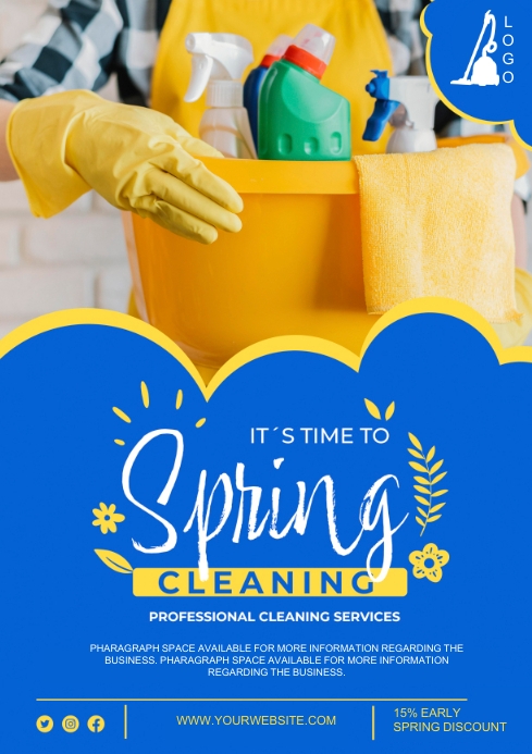 SPRING CLEANING COMPANY AD FLYER TEMPLATE | PosterMyWall