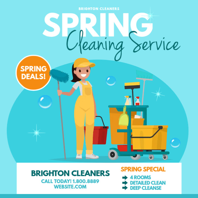 Spring cleaning Template | PosterMyWall
