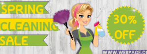 Spring Cleaning Facebook-omslagfoto template
