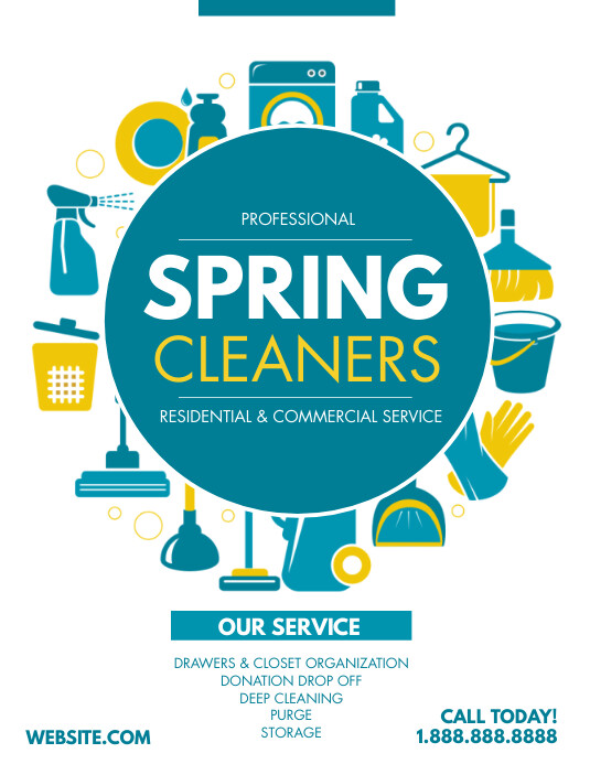 White Spring Cleaning Flyer Template | PosterMyWall
