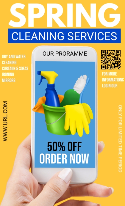 Spring Clean Design Esta plantilla de diseño no está disponible | PosterMyWall