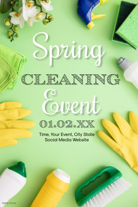 Spring Cleaning Event Poster Templates | PosterMyWall