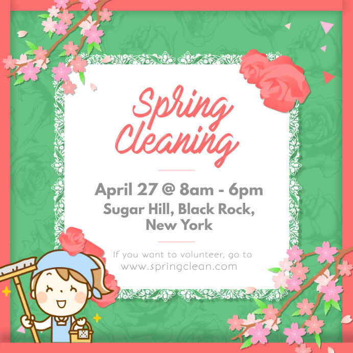 Copy of Spring Cleaning Event Volunteering Ad Instagram Image ...