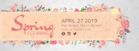 Spring Cleaning Floral Facebook Cover Photo template
