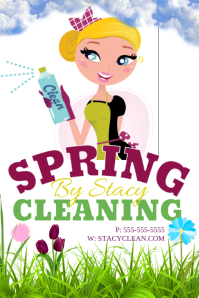 Clean Spring Banner Yellow Spring Cleaning Deal Banner Template | PosterMyWall