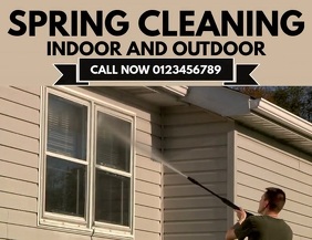 Spring Cleaning Flyer Template Folheto (US Letter)
